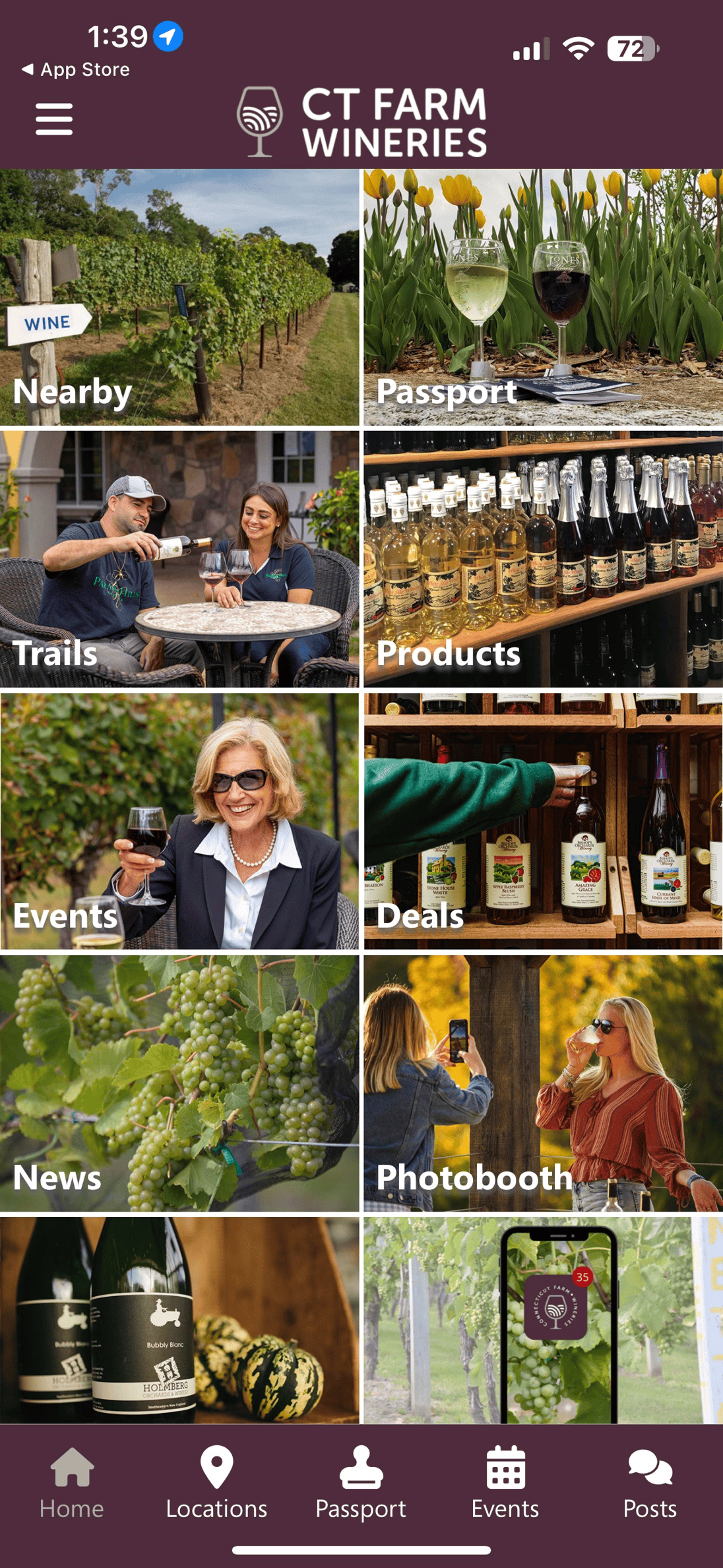 CT Wine Home Screen